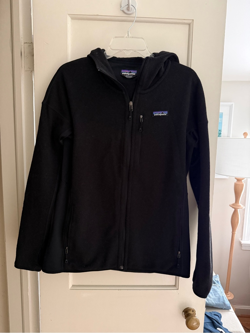 Patagonia Black Full-Zip Hooded Fleece Jacket